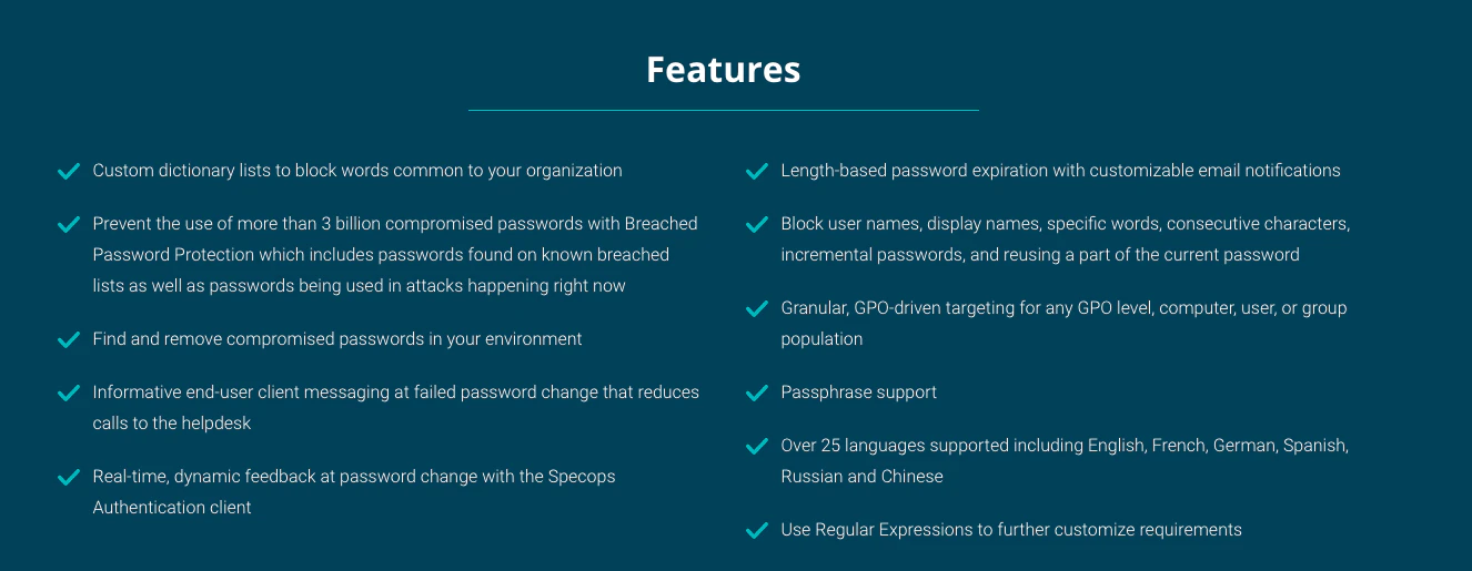 screenshot of Specops uReset